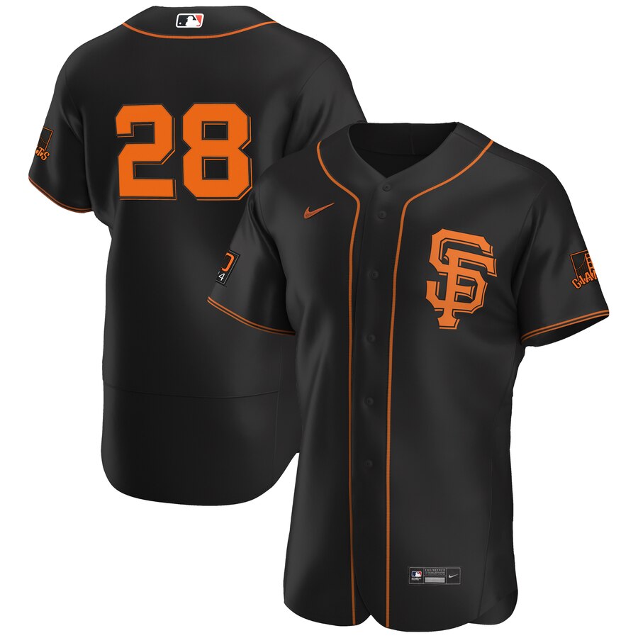 San Francisco Giants #28 Buster Posey Men Nike Black Alternate 2020 Authentic Player MLB Jersey->san francisco giants->MLB Jersey